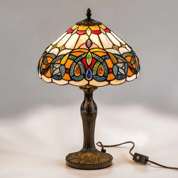 Brilagi - Tiffany vitrážná stolná lampa LUISA 1xE27/40W/230V
