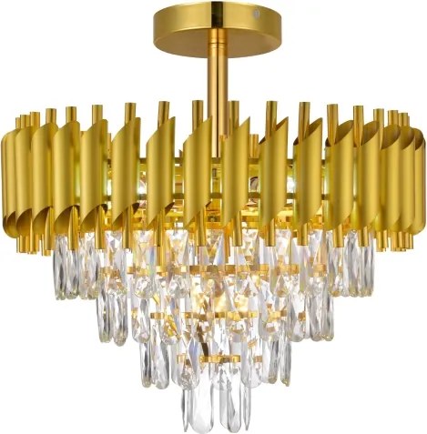 Brilagi - Prisadený luster ECLIPSE 7xE14/10W/230V pr. 48 cm zlatý