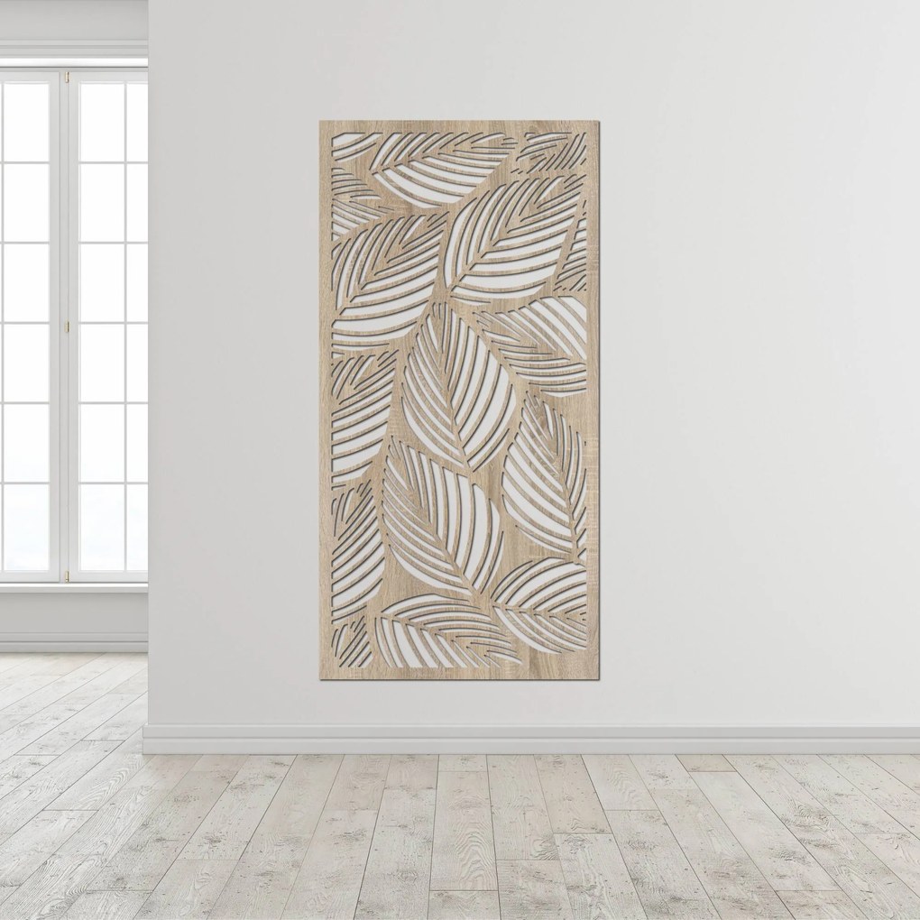 Drevená nástenná dekorácia List – tropický panelový obraz | LUFUS: HDF - Javor 40 x 20 cm 4478-94182 HDF0268