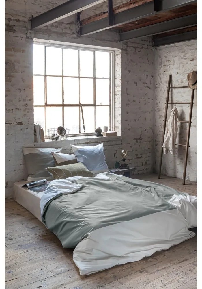 Kaki obliečky na jednolôžko z bavlneného perkálu 140x200 cm Colore – Mette Ditmer Denmark