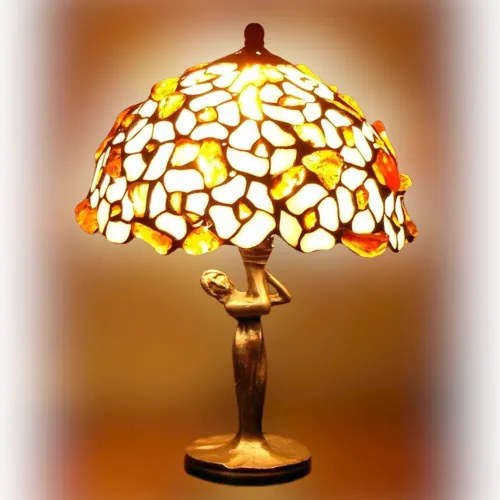 Lampa Tiffany jantarová 30*20Ø AMBER