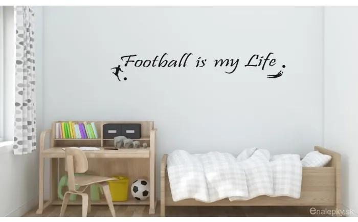 Nálepky na stenu - Football is my life Farba: azúrovo modrá 052