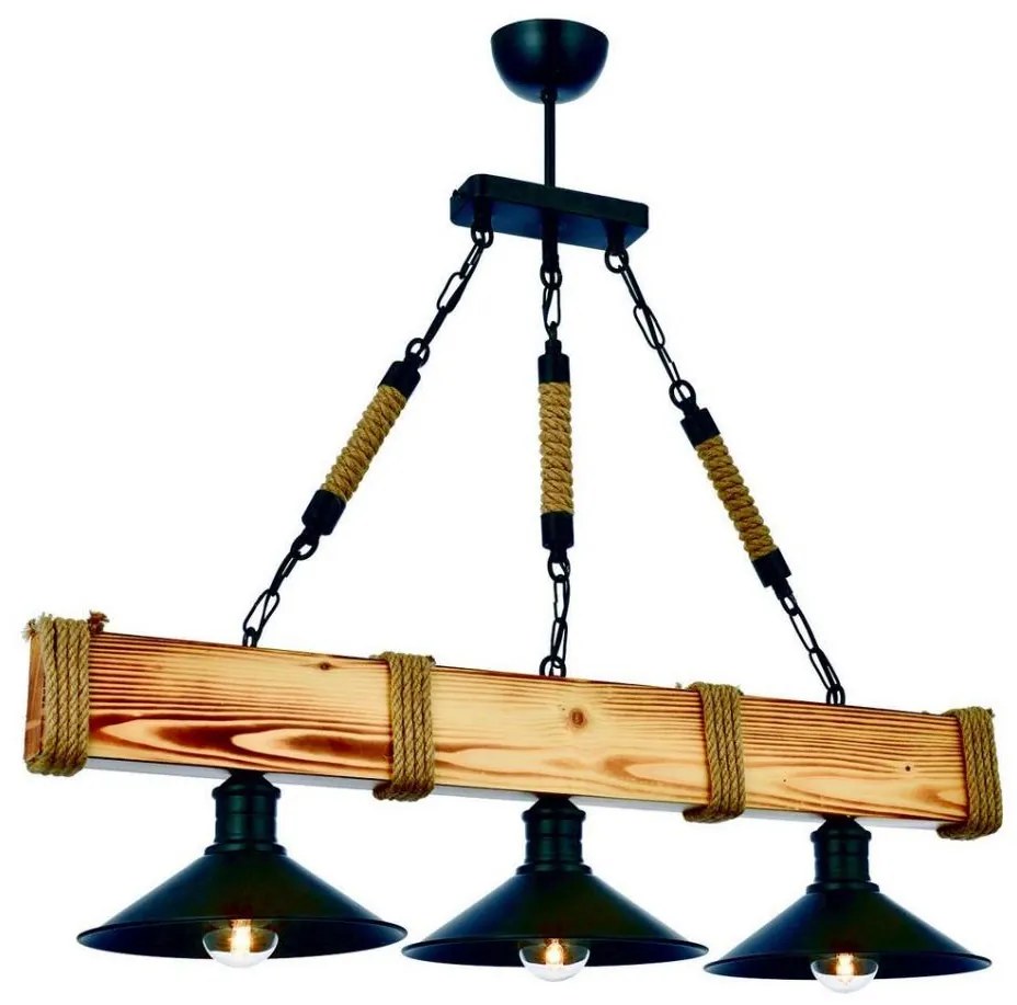 Luster na reťazi KUTUK 3xE27/60W/230V