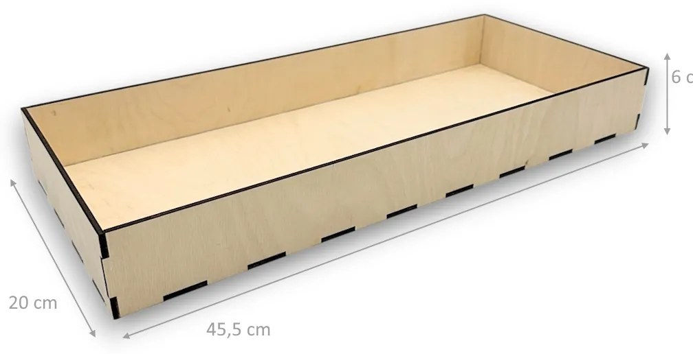 usporadejto.cz Organizér do zásuvky, vložka do zásuvky, drevený VASKY, 45,5 x 20 x 6 cm