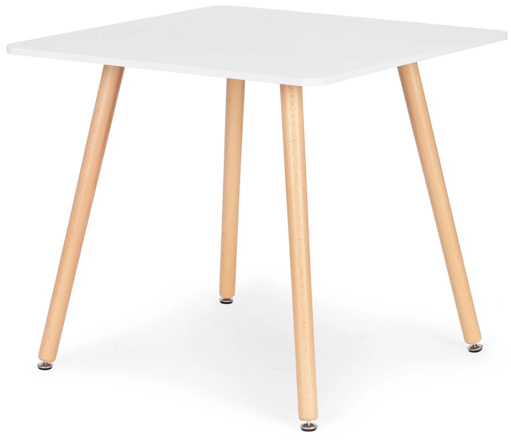 ModernHome Moderný drevený štvorcový kuchynský stôl 80x80 cm