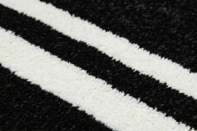 Detský koberec LIMA M138A čierny / biely