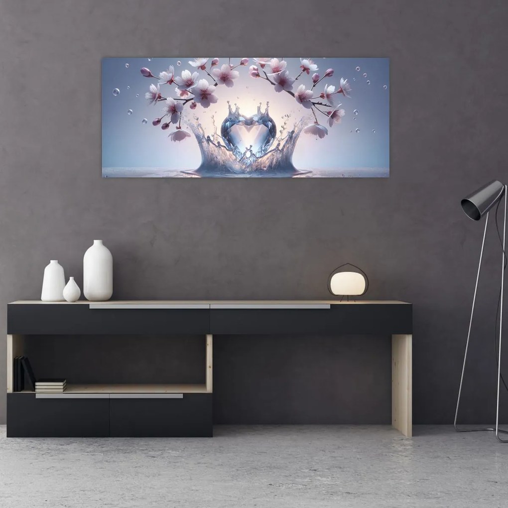 Obraz - Diamantové srdce (120x50 cm)