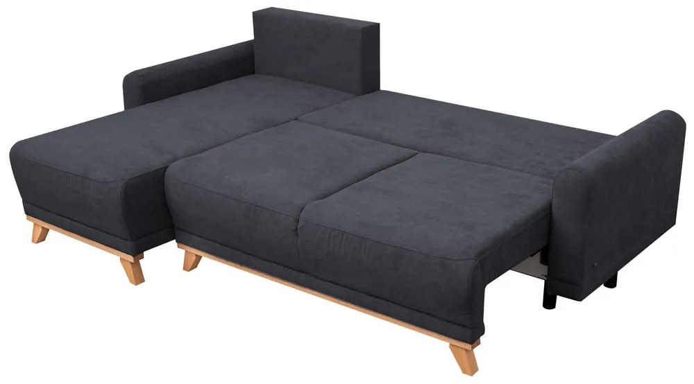 Tmavosivá rohová sedacia súprava ORANGE Varianta: Ľavý roh