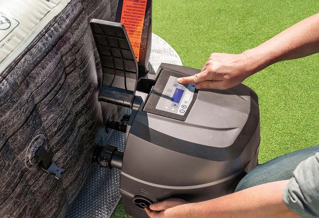 Nafukovacia vírivá vaňa štvorcová 4 osoby 175x71 cm prémiové príslušenstvo INTEX 28450