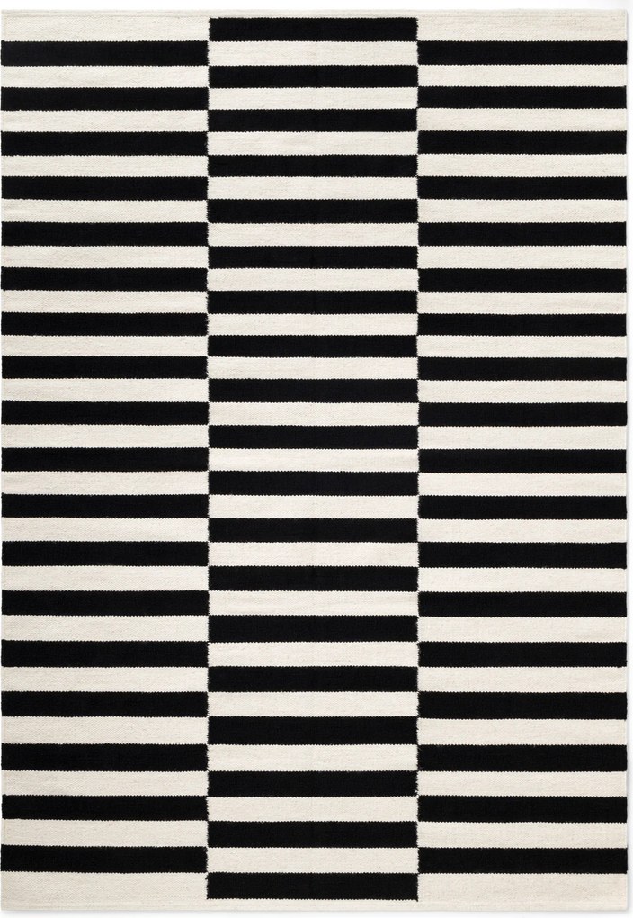 Hanse Home, Kusový koberec Vika 106207 Black White, 120x180, čiernobiela, obývacia izba