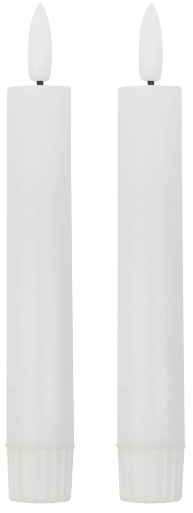 House Doctor Vosková LED sviečka White 16 cm – set 2 ks