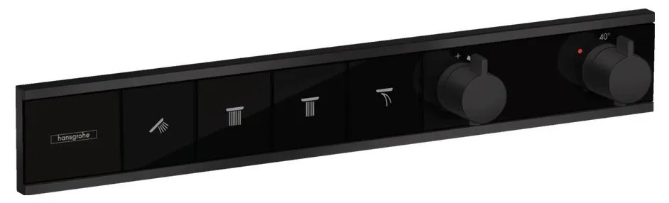 Hansgrohe RainSelect, batéria pod omietku na 4 spotrebiče, čierna matná, HAN-15382670