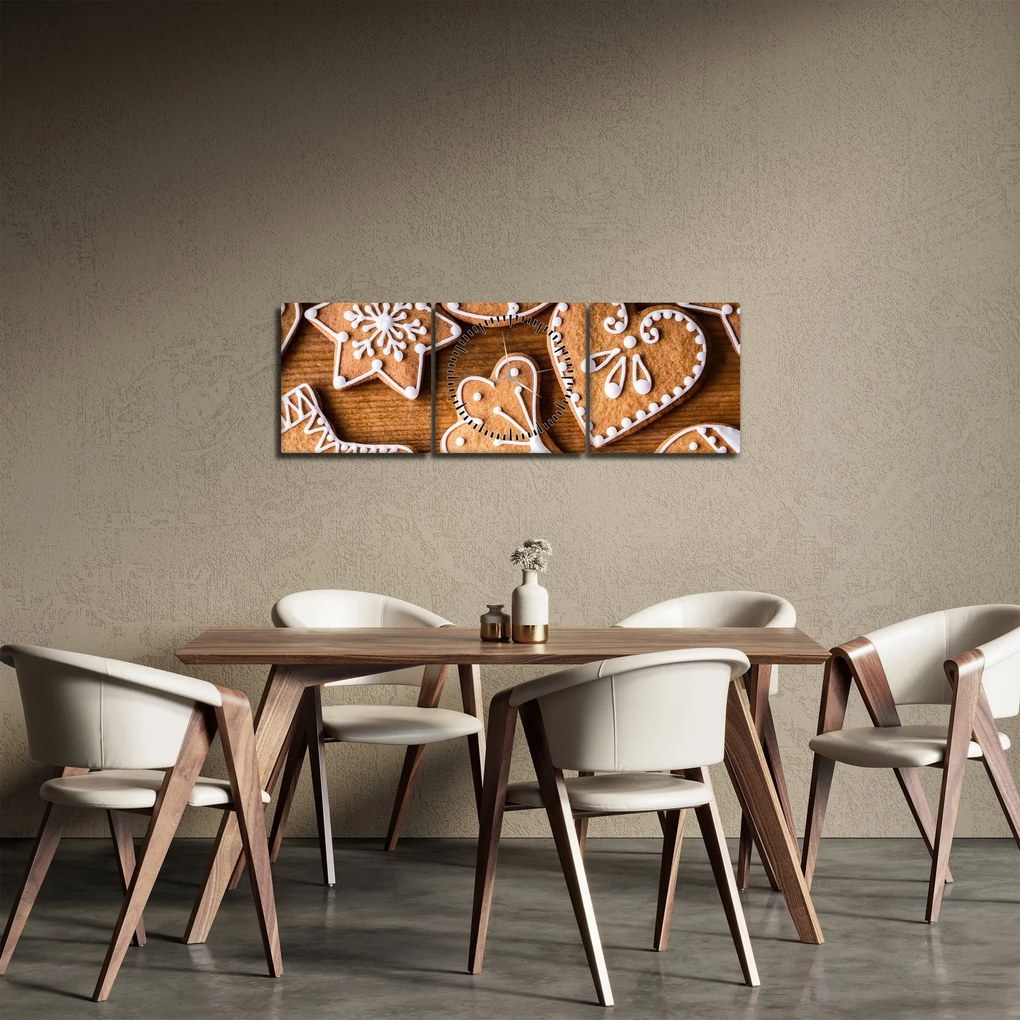 Obraz - Medovníčky (s hodinami) (90x30 cm)
