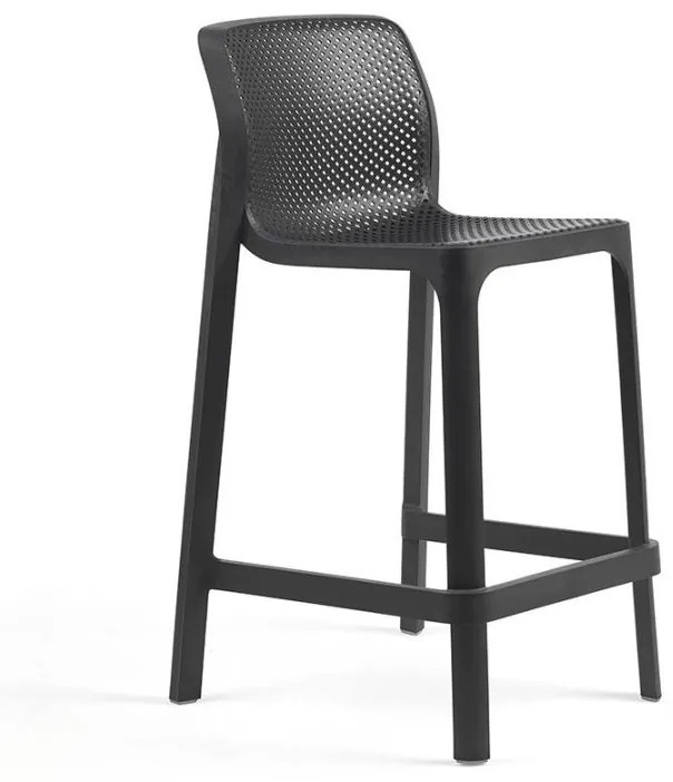 NET STOOL MINI záhradná barová stolička bez podrúčok tortora
