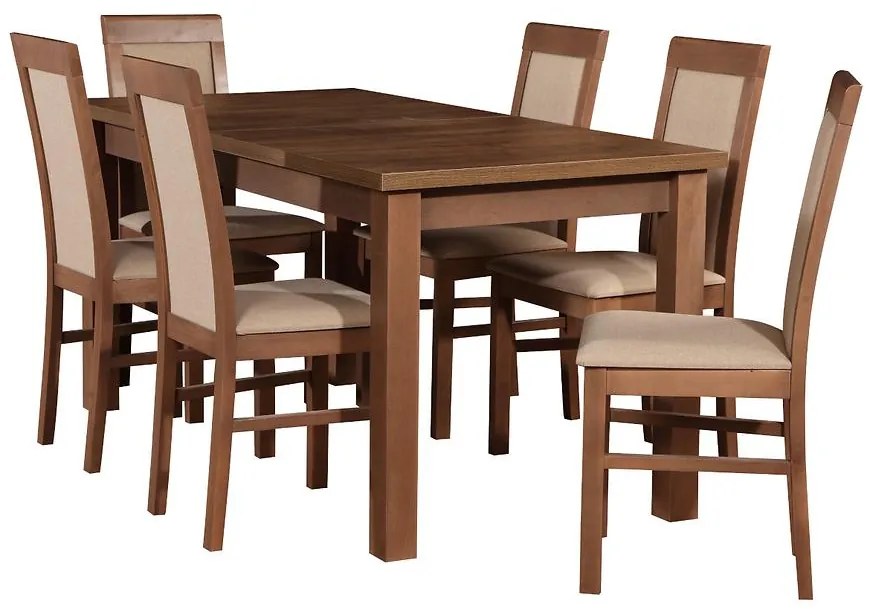 Jedálenská zostava Nike 1+6 st28 140x80+40 +W118 lefkas