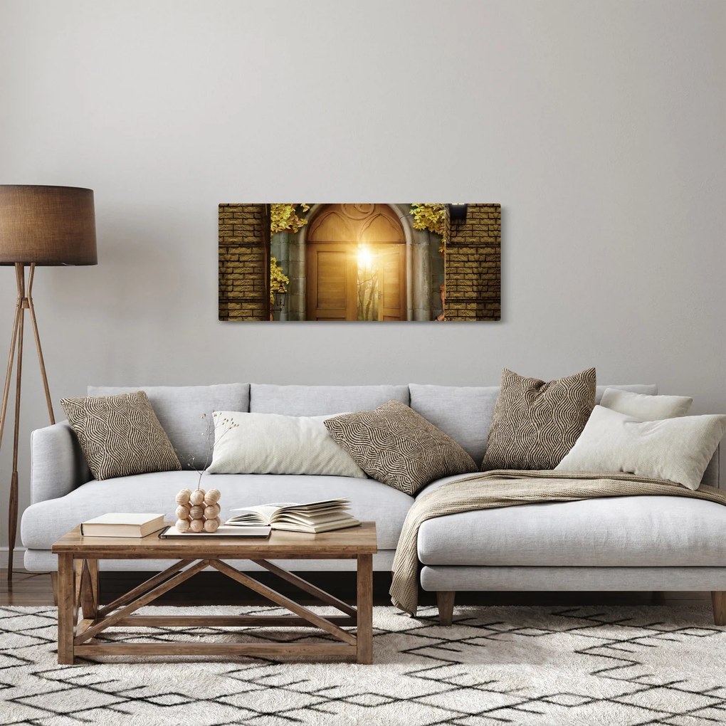 Obraz - Brána v lese (120x50 cm)