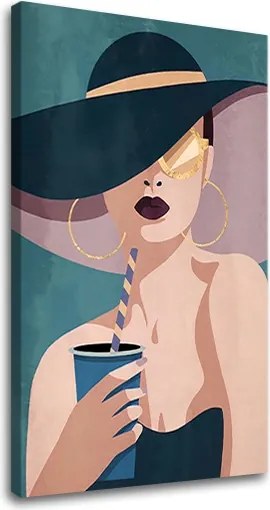 Obraz na plátne ŽENA V KLOBÚKU 002