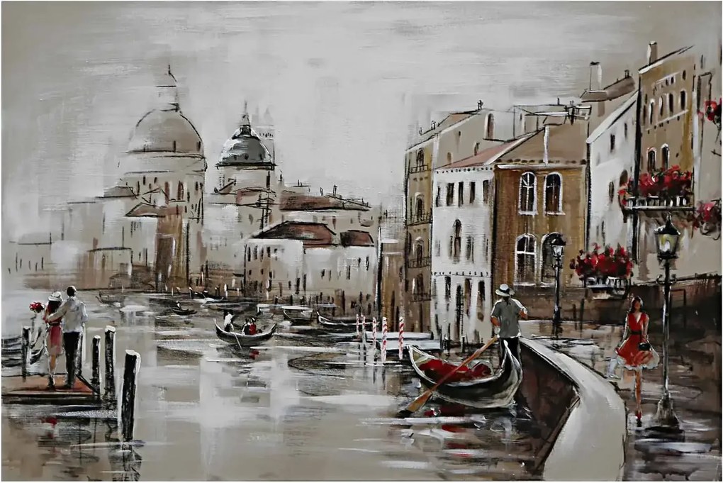 Obraz maľovaný na plátno 1200x35x800 Venice Benátky
