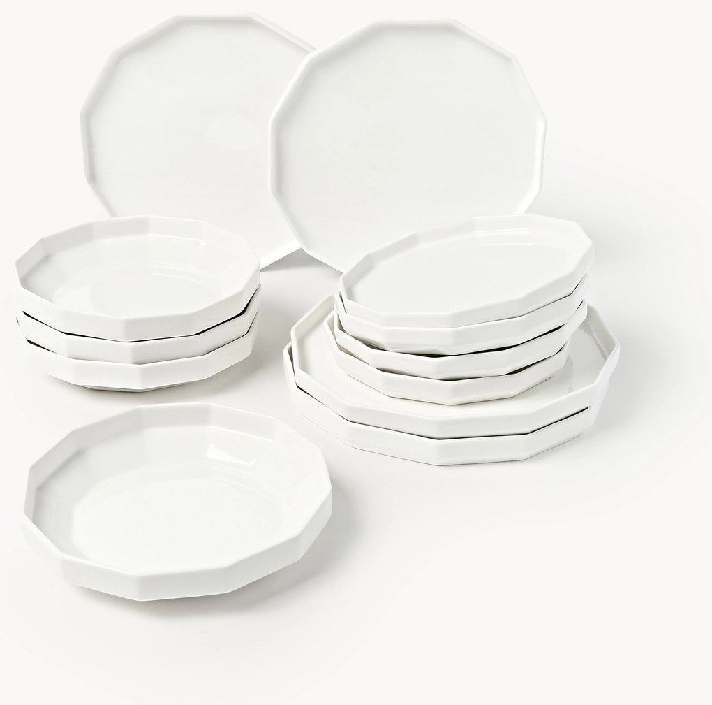 Porcelánová súprava riadu Angoli, 4 osoby (12 dielov)