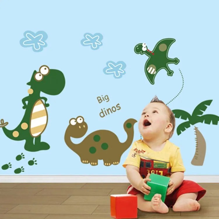 Veselá Stena Samolepka na stenu na stenu Kreslené Dinosaure