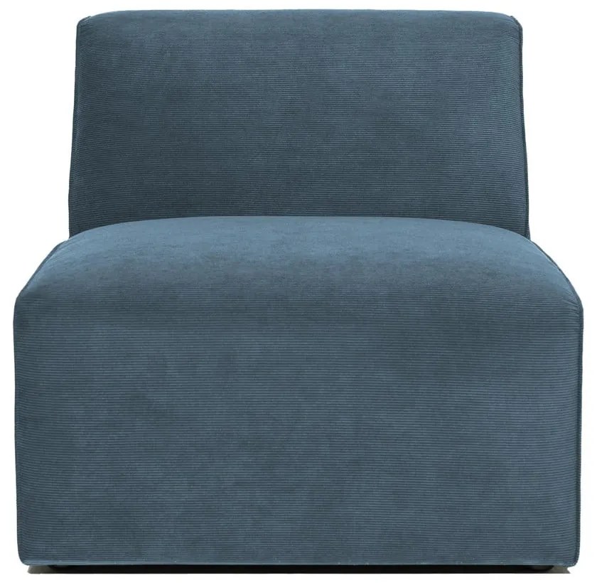 Modrý menčestrový modul pohovky (stredový diel) Sting – Scandic