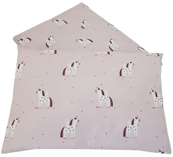 EKO - Obliečky bavlnené mušelínové do postieľky UNICORN 2-dielne