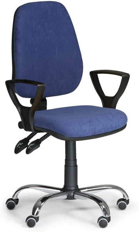 EUROSEAT Kancelárska stolička COMFORT s podpierkami rúk, modrá