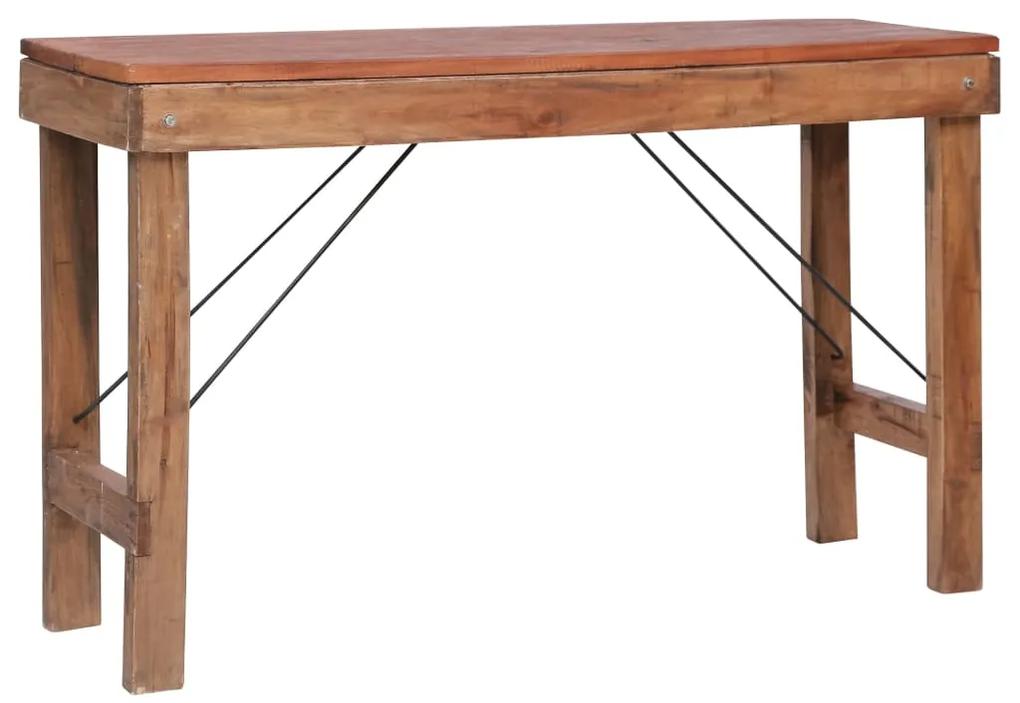 vidaXL Skladací konzolový stolík 130x40x80 cm masívne recyklované drevo