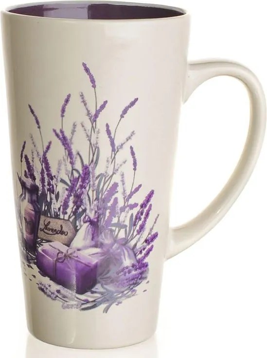 Banquet Keramický hrnček vysoký LAVENDER 450 ml