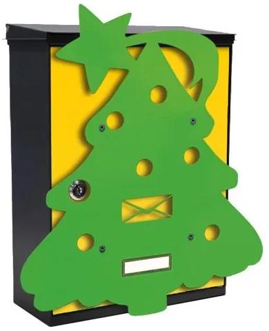 MIA box Green tree Y - poštová schránka s výmenným krytom a menovkou, strom