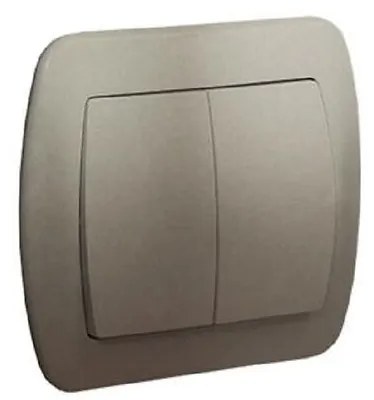 Dvojitý vypínač AW5 satén