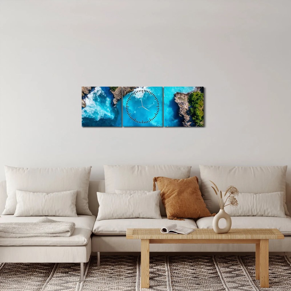 Obraz - Zátoka na Bali (s hodinami) (90x30 cm)