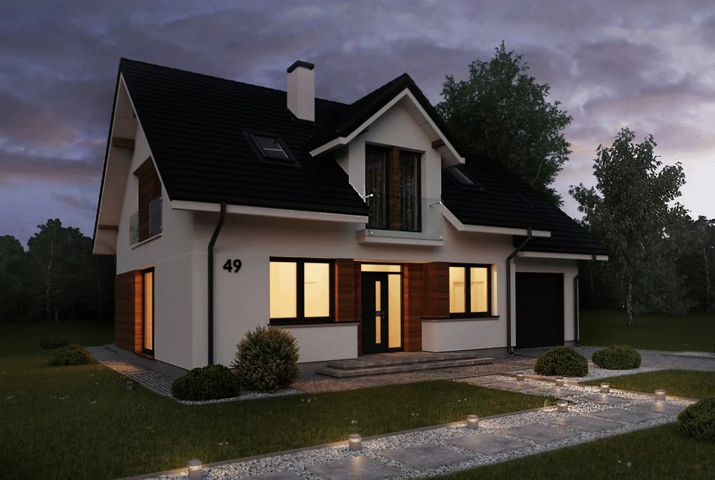 BERGE LED vonkajšie svietidlo HANA strieborné - 2 x GU10 - 230V