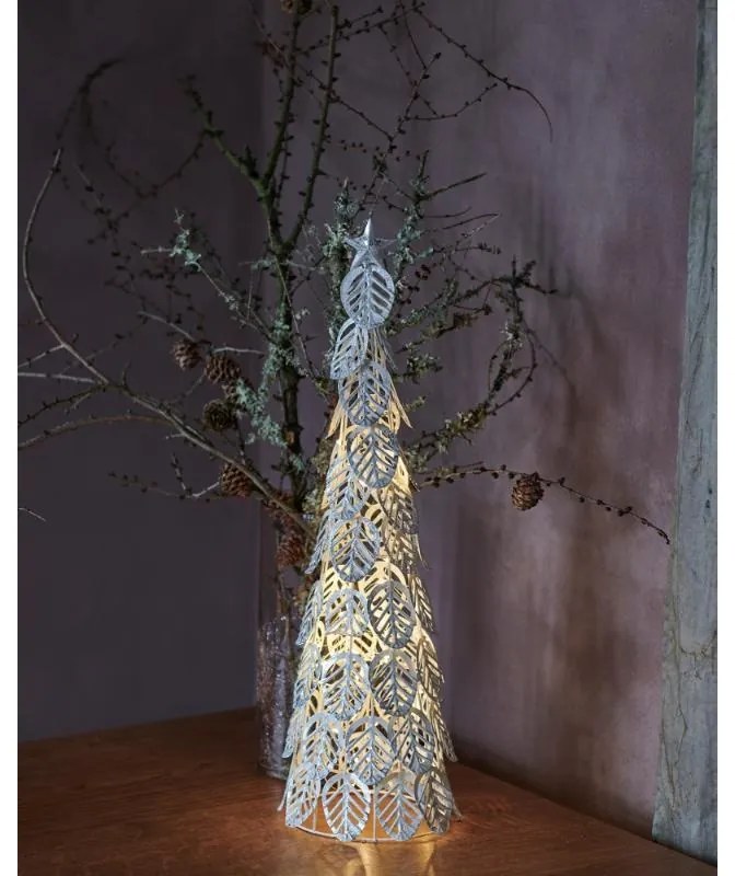 SIRIUS LED světelný stromeček, stříbrný, 53,5cm