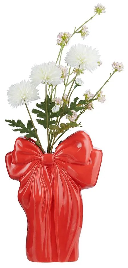 PRESENT Váza mašľa 26 cm - červená