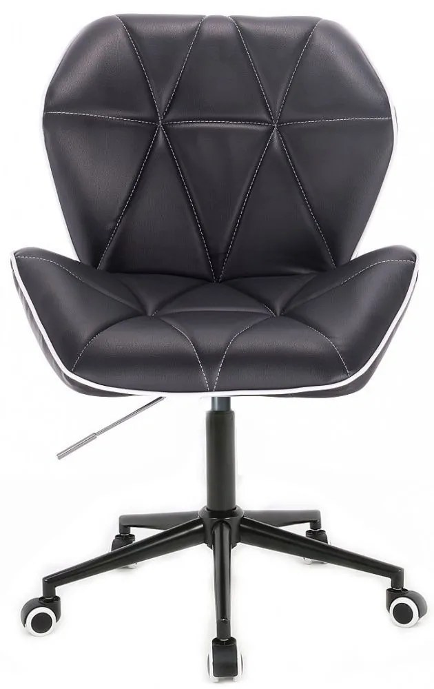 LuxuryForm DESIGN Stolička MILANO MAX na čiernej podstave s kolieskami - čierna