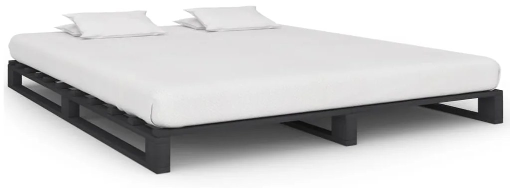 vidaXL Paletový posteľný rám sivý 180x200 cm masívne borovicové drevo