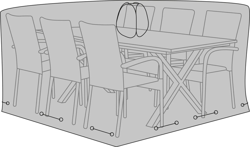 Poťah na záhradný nábytok Lvasalia 5 (čierna). Akcia -10%. Vlastná spoľahlivá doprava až k Vám domov. 1146460