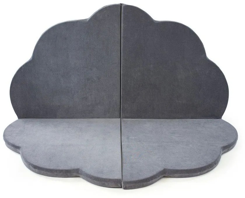 Detská variabilná podložka na hranie flower šedá 160 cm