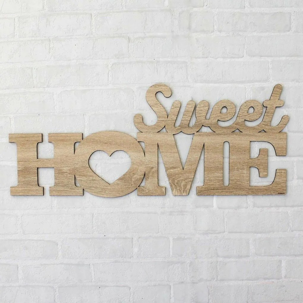 DUBLEZ | Drevená dekorácia na stenu - Sweet Home