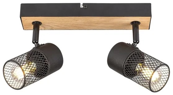 Rabalux 71152 - Bodové svietidlo METTA 2xE14/40W/230V dub