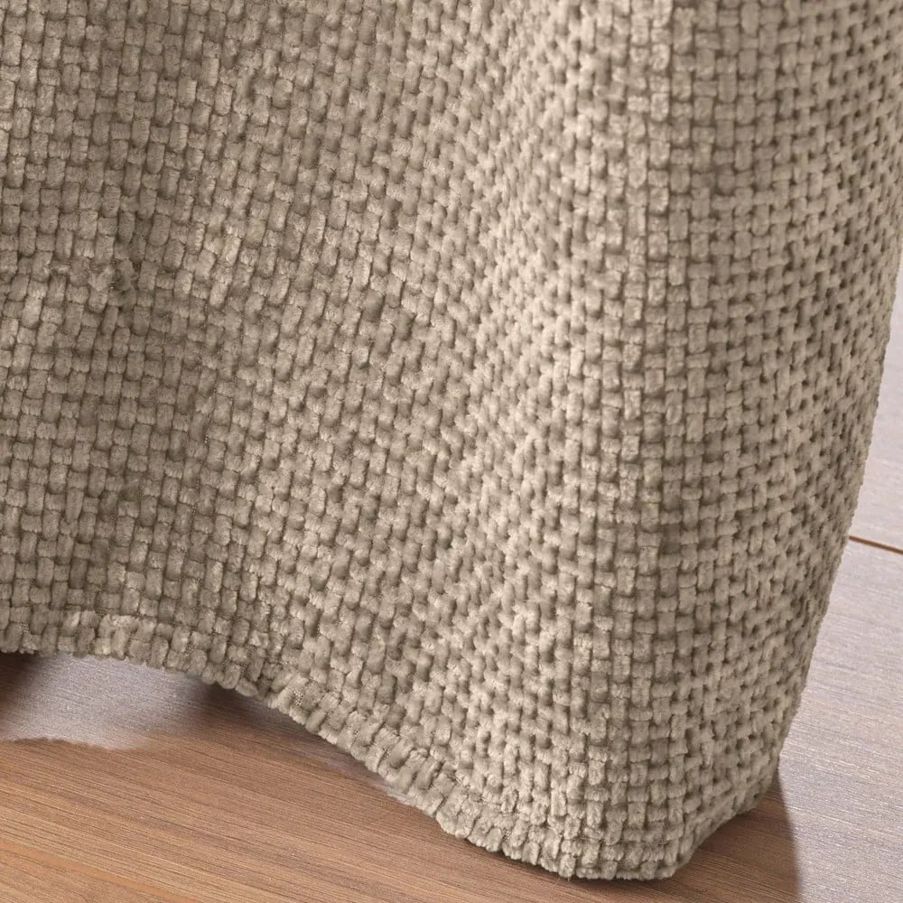 Svetlohnedý záves zo ženilky 140x260 cm Leo – douceur d'intérieur