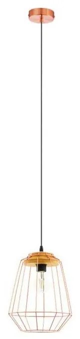 Eglo 54679 - LED luster na lanku NATUR 1xE27/4W/230V medený