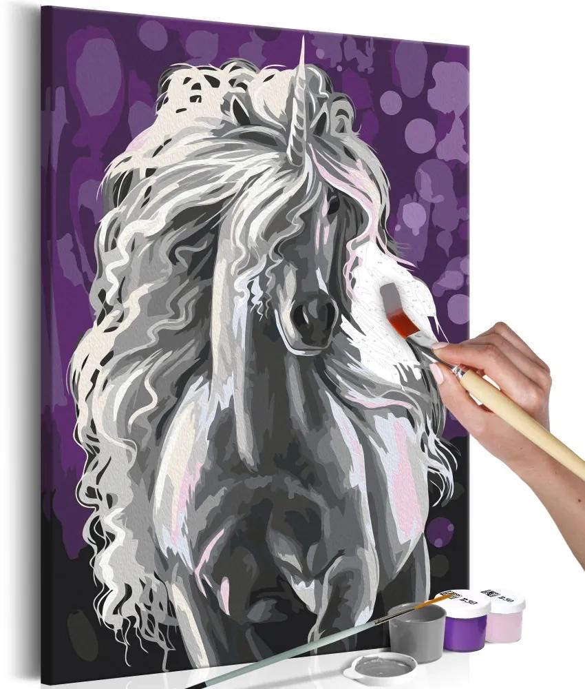 Maľovanie podľa čísiel - White Unicorn 40x60