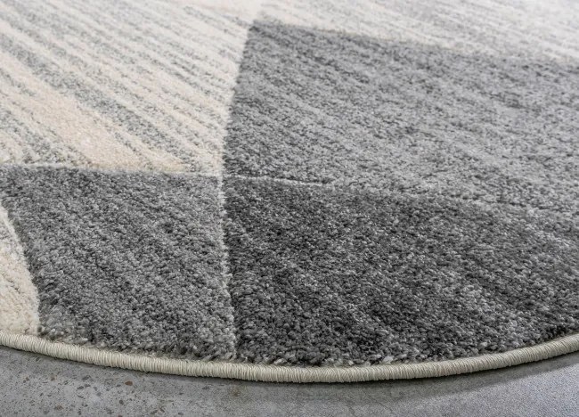 Koberec DIXIE CIRCLE GREY kruh
