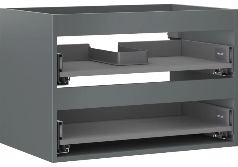 Mexen Box-A, závesná skrinka 70 cm, 2 zásuvky, grafitová matná, 91AX0-0700-470-2-66