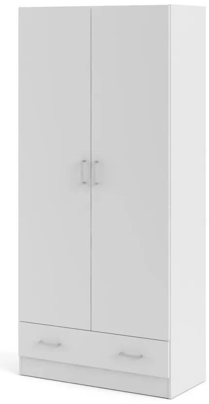 Biela šatníková skriňa 79x170 cm Space – Tvilum