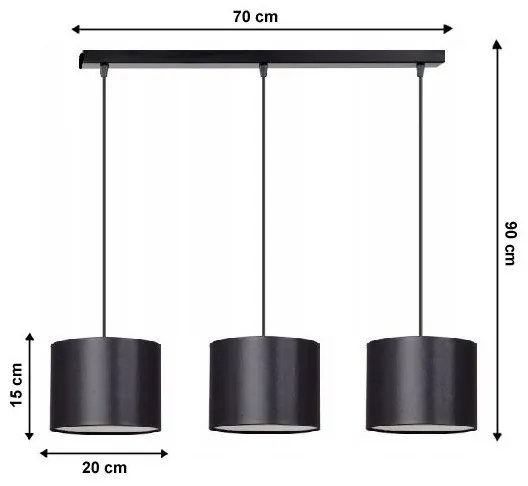 Luster na lanku TUZ 3xE27/60W/230V