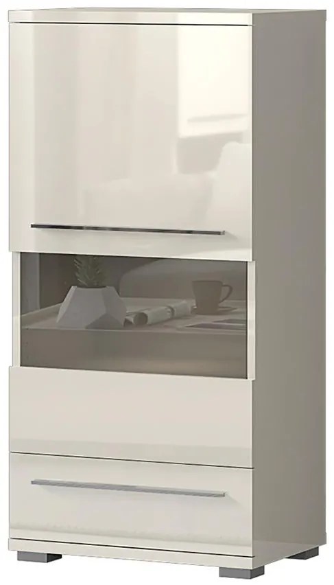 Vitrína Piano V60-1KS1F/PN-71/KA/71 lakované beige