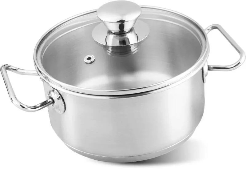ST Nerezový hrniec 16cm so sklenenou pokrievkou 1,5l